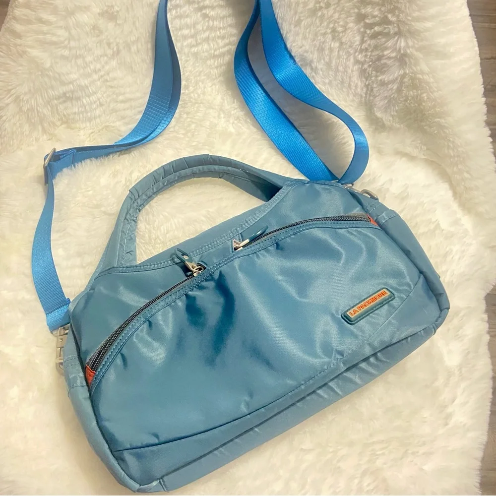 Modern Teal Messenger Bag with Adjustable Strap Waterproof Nylon